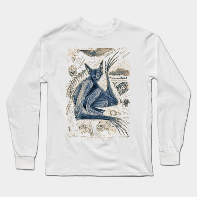 Pipisanguisuge - Vampire Bat Long Sleeve T-Shirt by Ballyraven